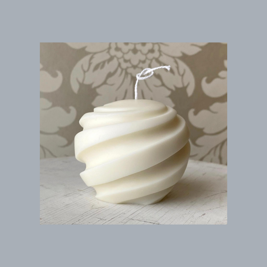 Swirl Ball Decor Candle  |  HOT Candles