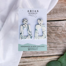 Load image into Gallery viewer, Faux Stone Trapezium | Earrings | Arias Design Co
