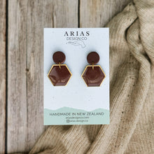 Load image into Gallery viewer, Sweater Weather | Hexagon Earrings | Arias Design Co
