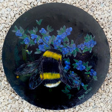 Load image into Gallery viewer, ‘Blue Bumble‘ | Round Wall Art | Dani Hedges
