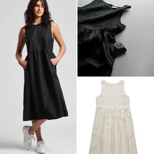 Load image into Gallery viewer, Piwakawaka Flock | Black 2 Pocket ’LadyDoll’ Dress | HDNZ
